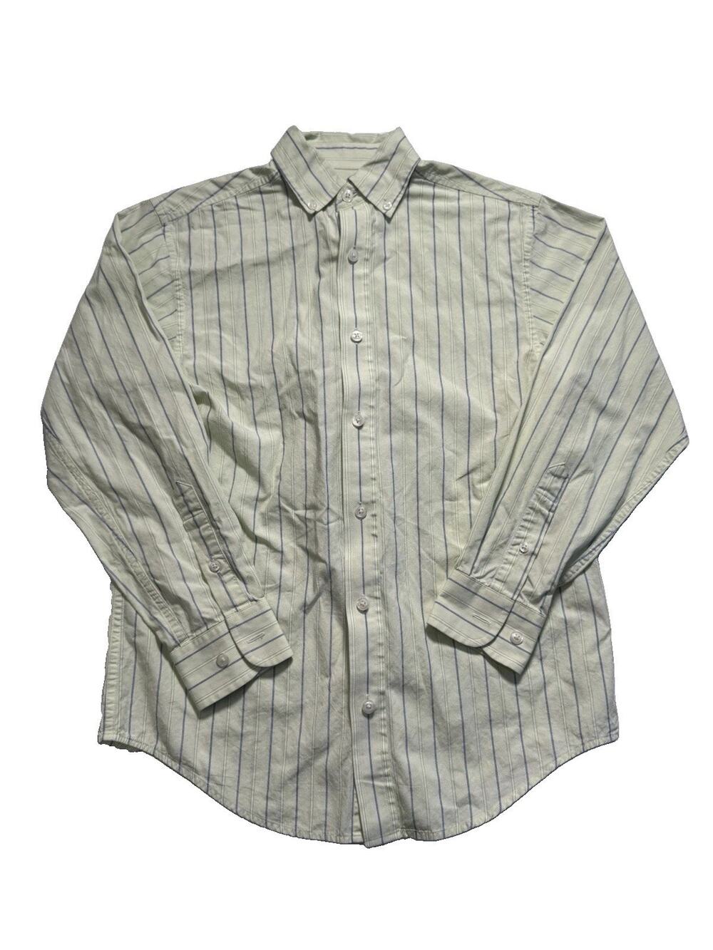 Class Club Boys Dress Shirt Size 12 Green Blue Striped Button Down Cotton